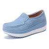 Women's Winter Cow Suede Loafers — Plush Wool-Lined Platform Moccasins, Warm Slip-On Flats