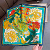 Polyester Satin-Look Square Scarf 70 x 70 cm (27.6 x 27.6 in), Cat Print Headscarf, Neck Wrap, Bandana for Women