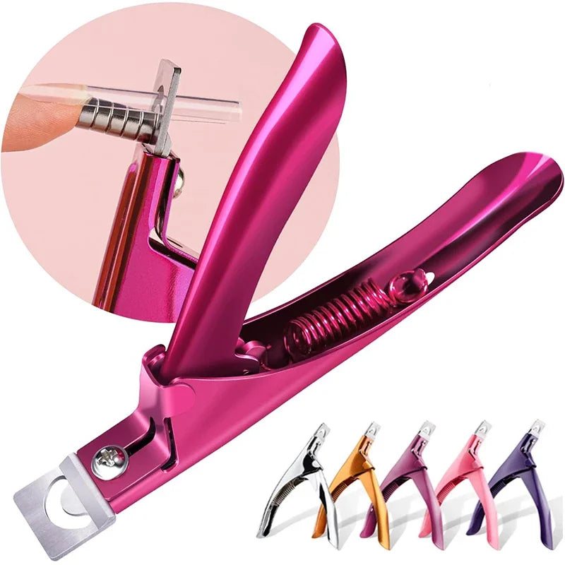 Acrylic False Nail Tip Clipper – U-Shaped Cut Stainless Steel Manicure Tool