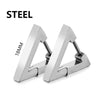 Punk Stainless Steel Stud Earrings Black – Unisex Vintage Hip Hop Ear Studs