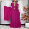 Women's Summer Kaftan Abaya – Loose Muslim Prayer Robe with Scarf, Traditional African & Islamic Dress