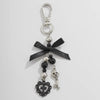 Y2K Anti-Loss Keychain Creamy Butterfly Bow Pink Star Beaded Bag Charm
