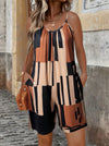 Women's Summer Striped Jumpsuit Sleeveless Plus Size Romper - Casual Elegant Playsuit