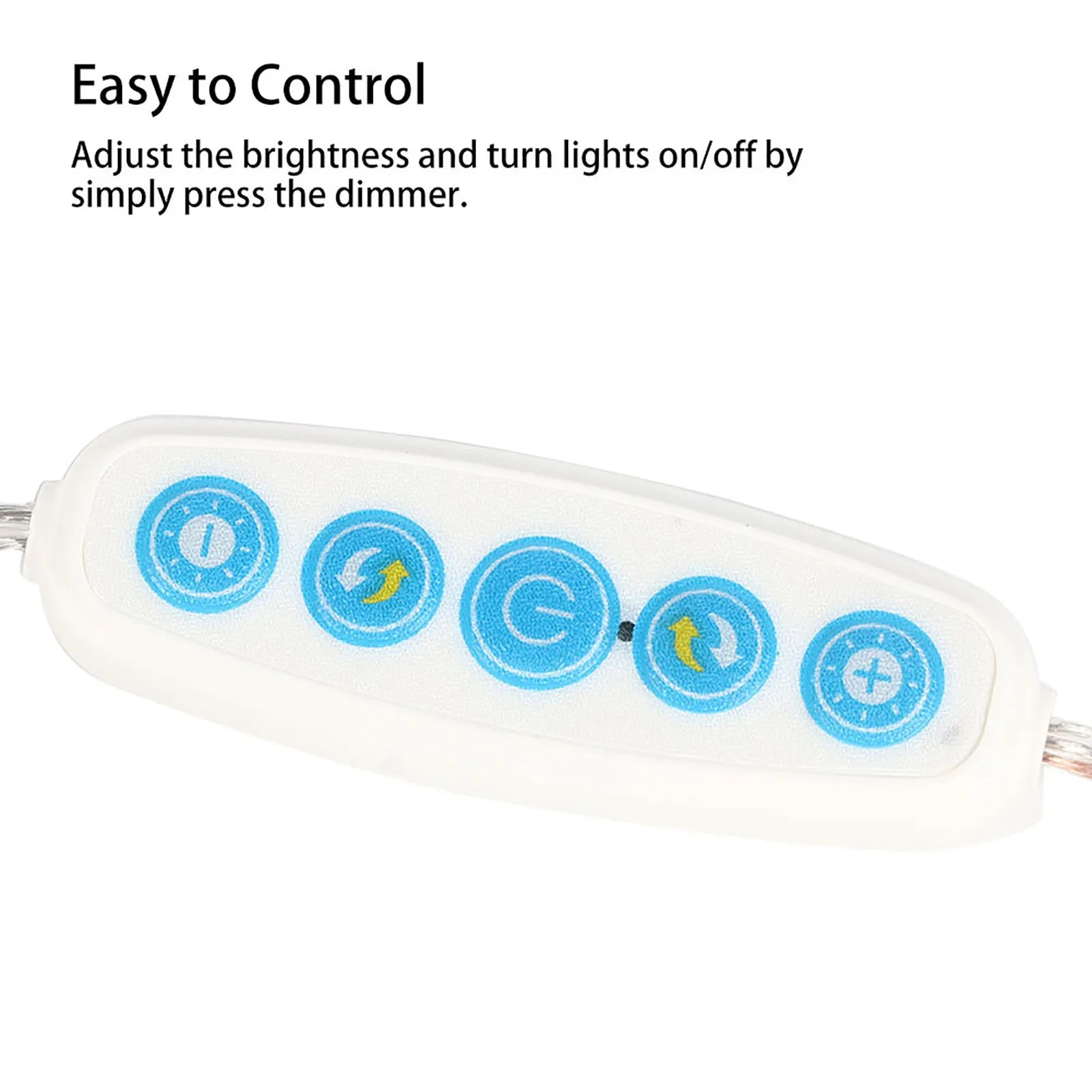 10-Pack LED Vanity Mirror Light Kit – Dimmable USB Hollywood Makeup Bulbs (3200K–6500K) with Touch Dimmer