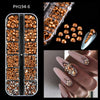 Mini Caviar Beads Nail Art 12-Grid Gold and Silver Micro Ball Charms 0.5–3mm (0.02–0.12in) with Magnetic Picker Pen