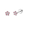 2-Pack Stainless Steel Heart & Moon Screw-Back Stud Earrings for Tragus & Cartilage Piercing, Silver