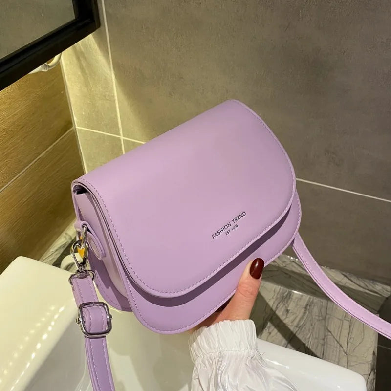 Women's Small Saddle Crossbody Bag - Summer Simple Fashion Shoulder Satchel