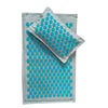 Acupressure Spike Mat Set 74 x 44 cm (29 x 17 in) with Pillow & Carry Bag – Natural Linen Buckwheat Massage Mat for Yoga & Pain Relief