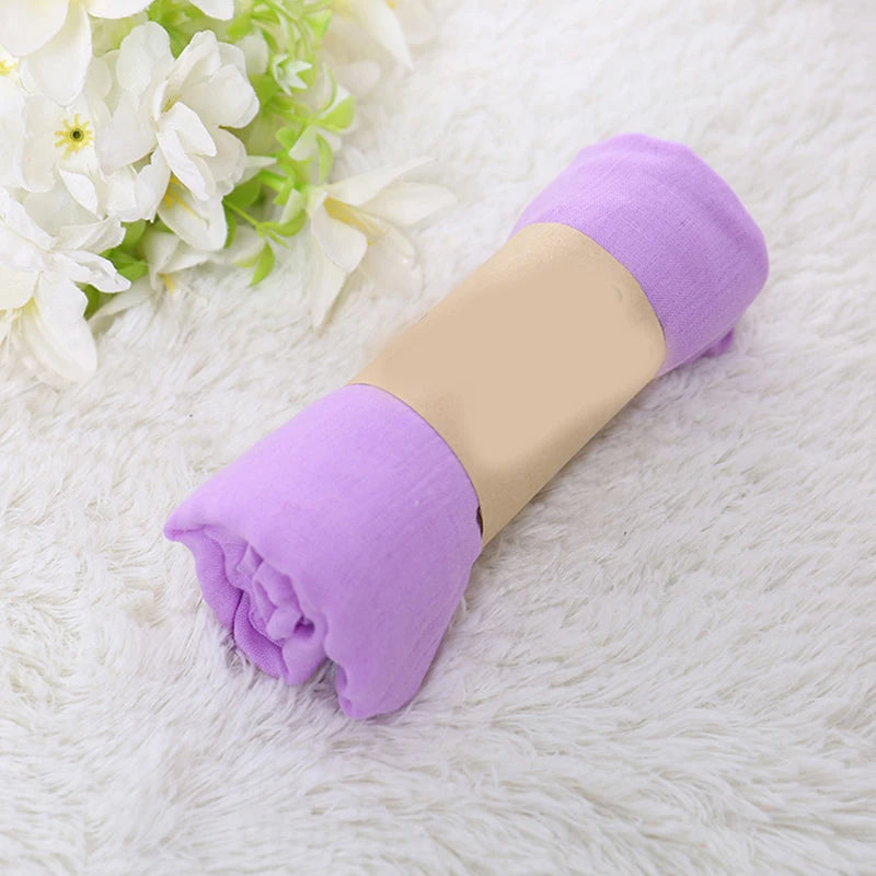 Cotton-Linen Long Scarf 180×45 cm (70.9×17.7 in) – Candy Color Lightweight Shawl, Anti-Sand Neckerchief & Headwrap