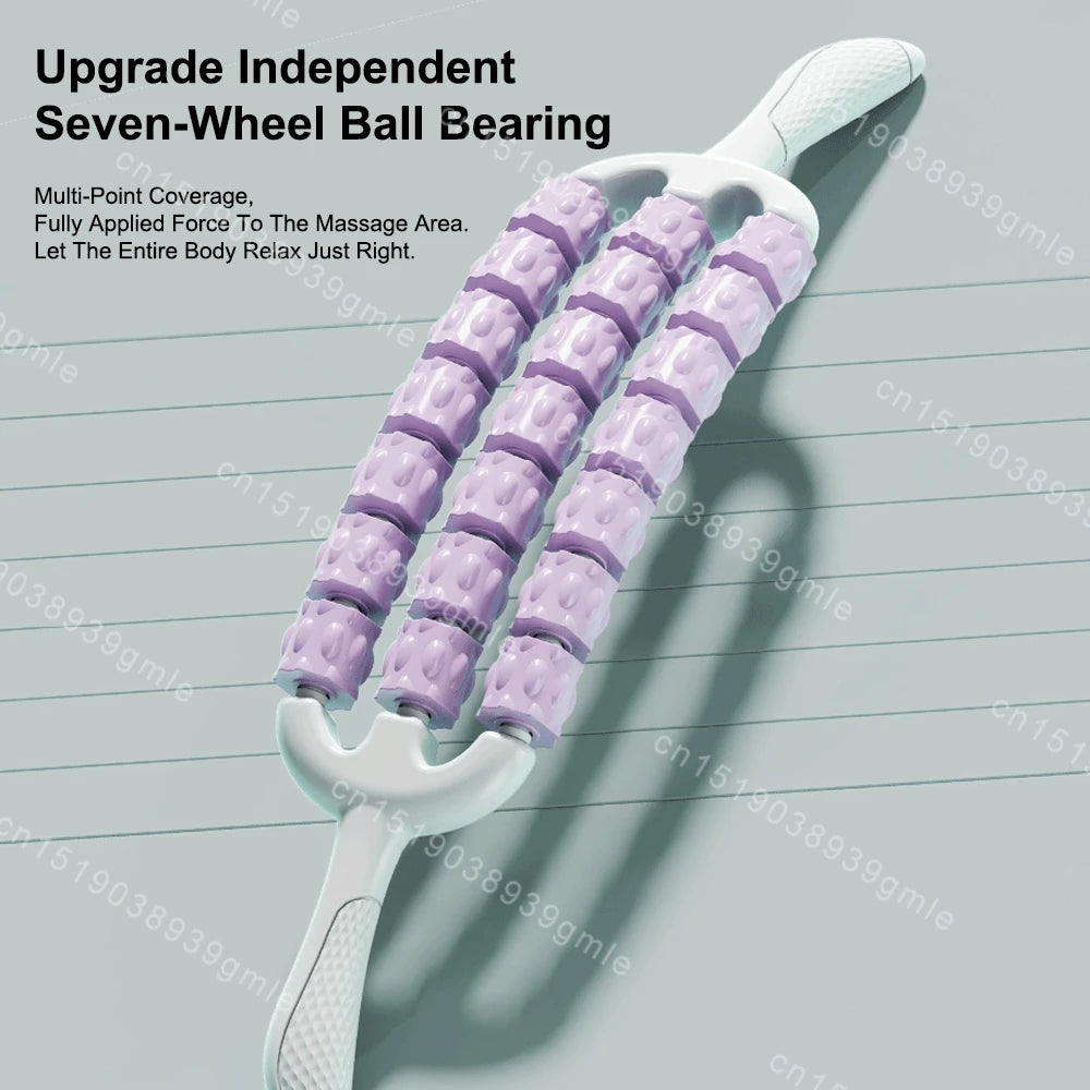 Handheld Muscle Roller Stick – Portable Manual Massage Tool for Back, Waist & Fitness