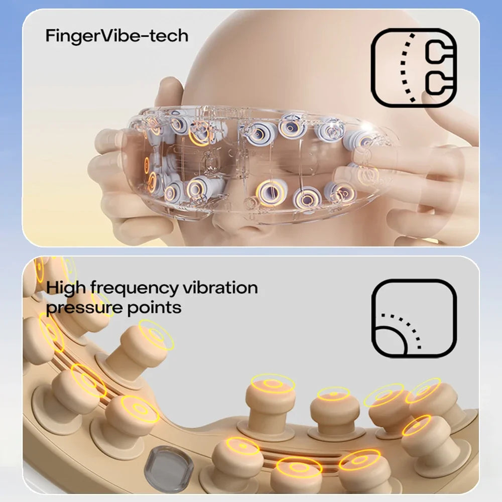 Nano Steam Heated Eye Massager Spa Glasses — Acupressure Kneading & Atomizing Therapy for Tired, Dry Eyes
