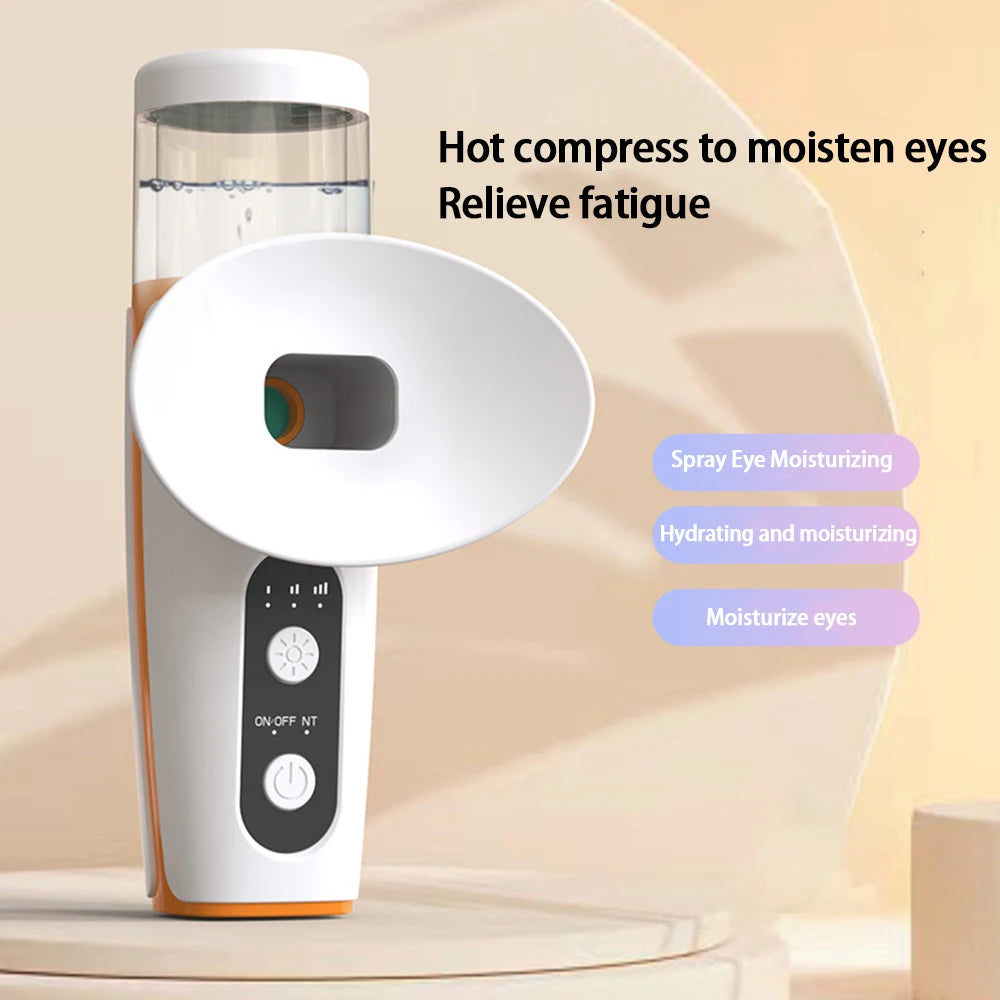 Portable Heated Nano Eye Steam Sprayer - Rechargeable Dry Eye Relief & Moisturizing Steam Therapy