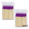 100-Pack Bamboo Handle Mascara Wands – Reusable Eyelash Extension & Eyebrow Spoolie Brushes