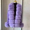 Women's Faux Fur Knit Cardigan with Faux Fox Fur Collar – Elegant Puff Sleeve Sweater Coat