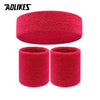 Sweatband Set — 1 Headband + 1 Pair Wristbands, Sweat-Absorbent Athletic Head & Wrist Bands for Workout Basketball Running Tennis