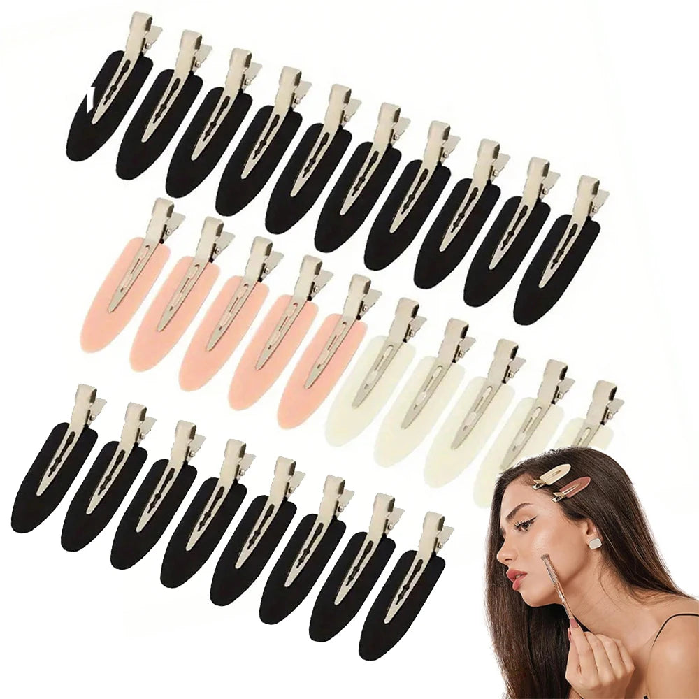 10-Pack No-Crease Hair Clips for Women and Girls, No-Bend Makeup Hairpins Barrettes - Fashion Hair Accessories
