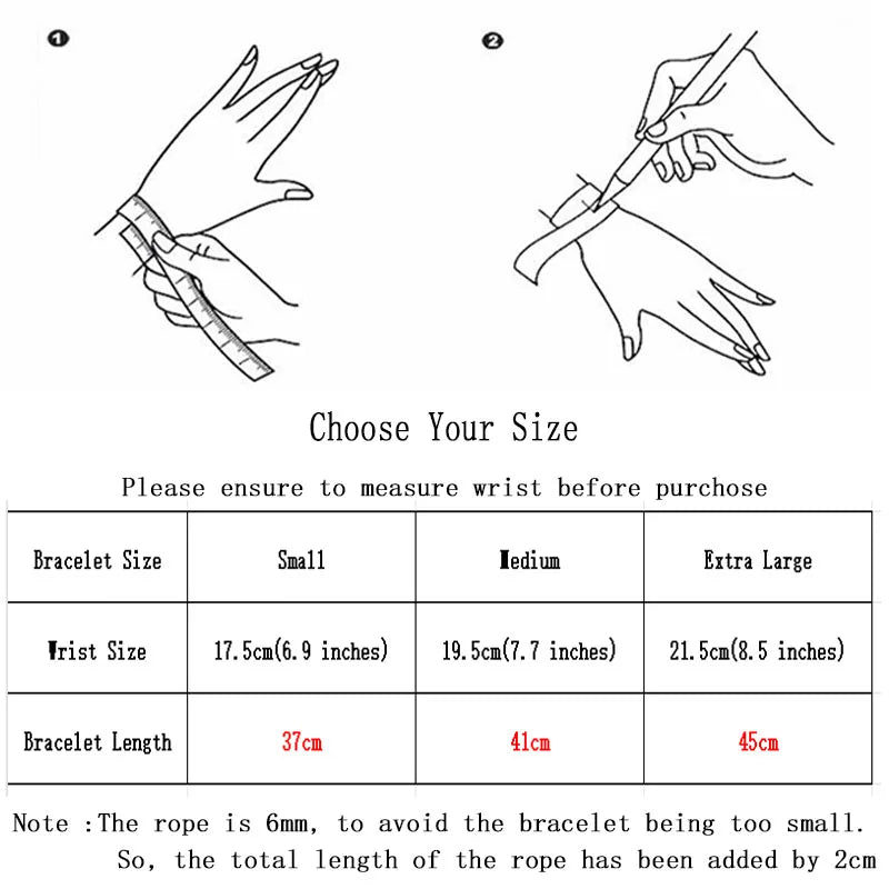 Men's Bohemian Rope Bracelet Braided Magnetic Clasp Survival Pulsera for Beach and Adventure