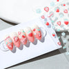 Gold Snowflake & Snowman 3D Self-Adhesive Christmas Nail Stickers with Rhinestones, 10.3 x 8 cm (4.06 x 3.15 in) Sheet