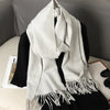 Women’s Long Winter Scarf – Cashmere Blend Shawl Hijab Wrap, Solid Colors, 200×33 cm (79×13 in) – 62 Colors