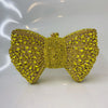 Rhinestone Evening Clutch with Bow - Multi-Color Bridal Wedding Party Handbag