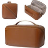 Large Capacity PU Leather Travel Makeup Bag – Water-Resistant Cosmetic & Toiletry Organizer