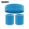 Sweatband Set — 1 Headband + 1 Pair Wristbands, Sweat-Absorbent Athletic Head & Wrist Bands for Workout Basketball Running Tennis