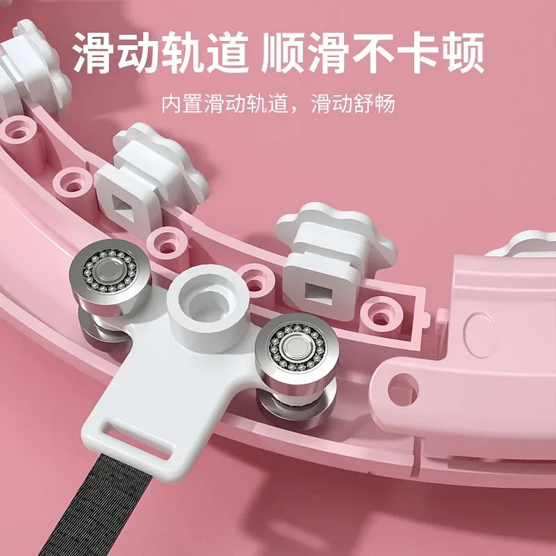 Smart Adjustable Weighted Hula Hoop for Women with Removable Design & Built-in Counter - Waist, Abdomen & Core Fitness