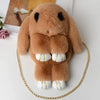 Plush Bunny Faux Fur Crossbody Bag with Chain Strap - Cute Women’s Shoulder Messenger Purse (21 Colors)