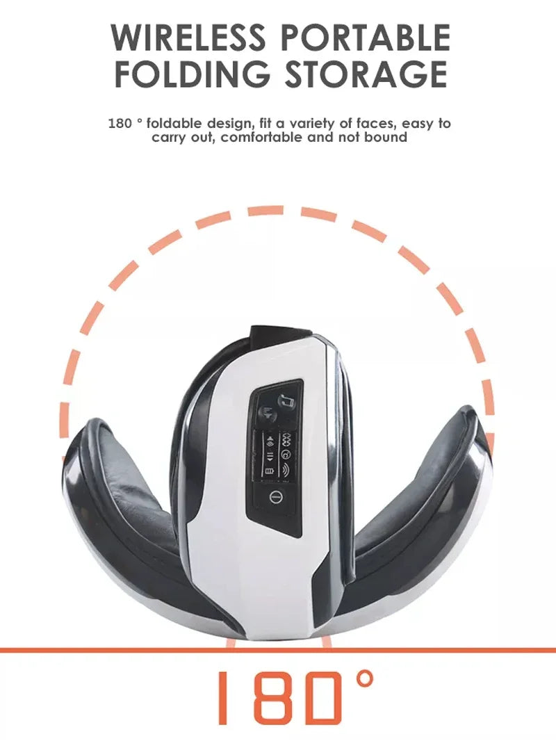 4D Smart Eye Massager — Air Pressure, Heated Vibration & Bluetooth Music, Rechargeable