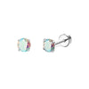 2-Pack Stainless Steel Heart & Moon Screw-Back Stud Earrings for Tragus & Cartilage Piercing, Silver