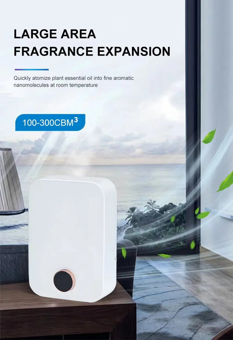 Smart Wall-Mounted Waterless Aroma Diffuser 150 mL (5.1 fl oz) — Scent Machine for Home & Hotel