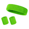 3-Pack Athletic Sweatband Set Headbands and Wristbands for Running, Cycling, Yoga (Polyester)