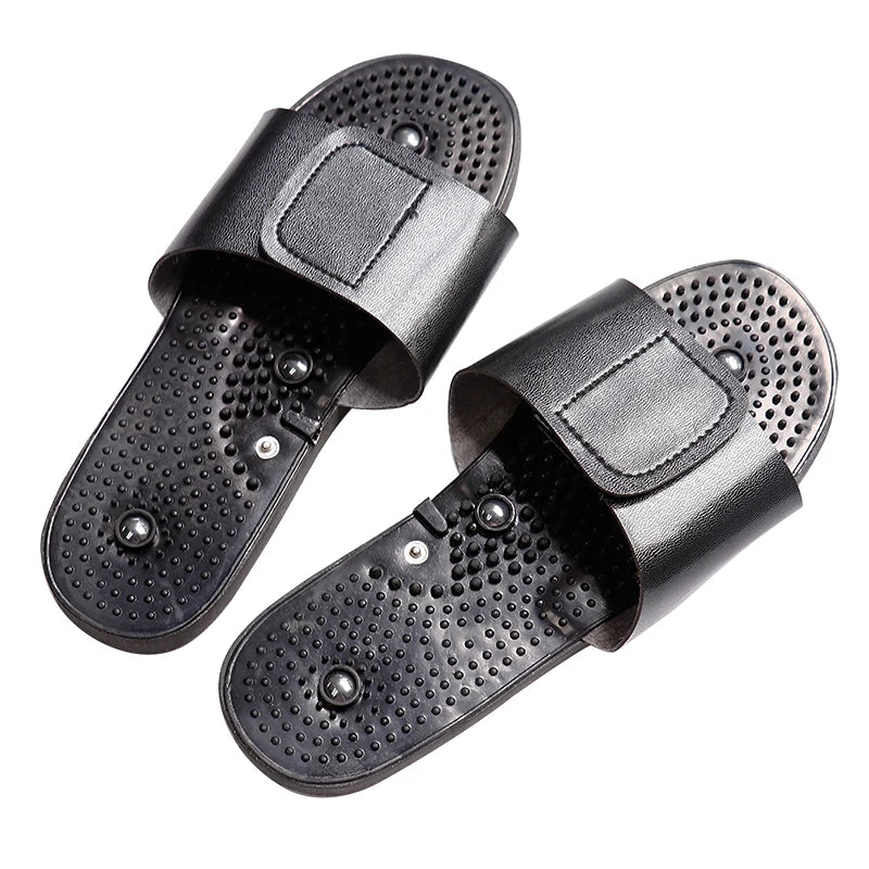 TENS EMS Foot Massage Slippers - Foot Reflexology Electrode Therapy for Acupuncture & Relaxation