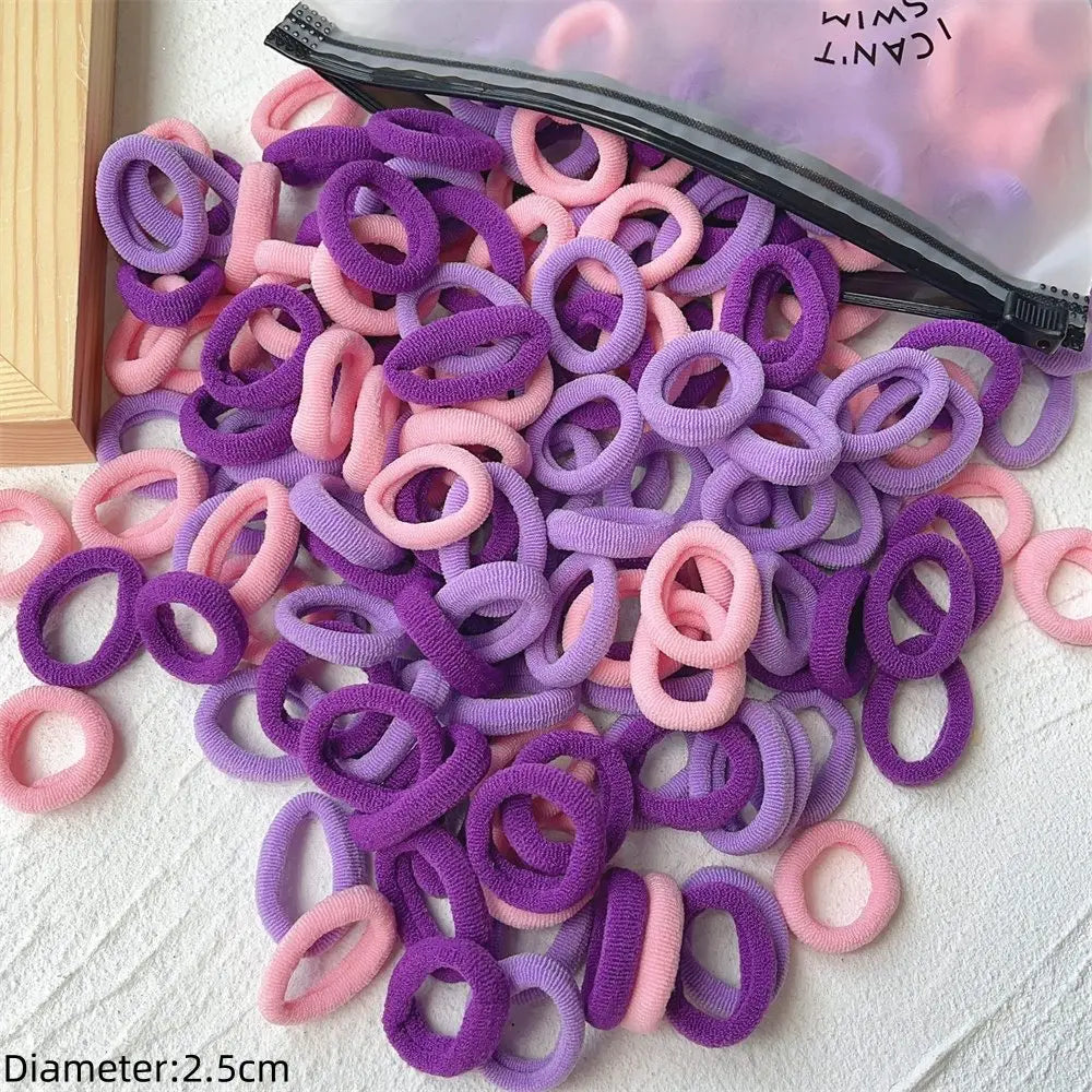 50-Pack No-Damage Elastic Hair Ties for Women & Girls – Seamless Ponytail Holders (Assorted Colors, Includes Black)