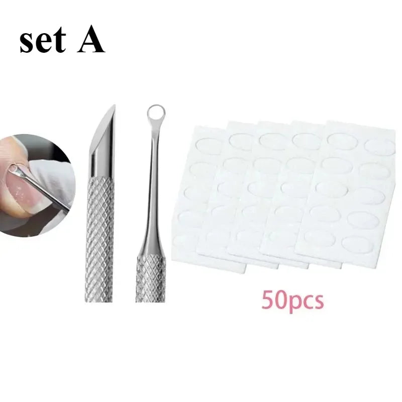 Double-Ended Stainless Steel Cuticle Pusher & Nail Remover – Beveled Circle Head Manicure Tool