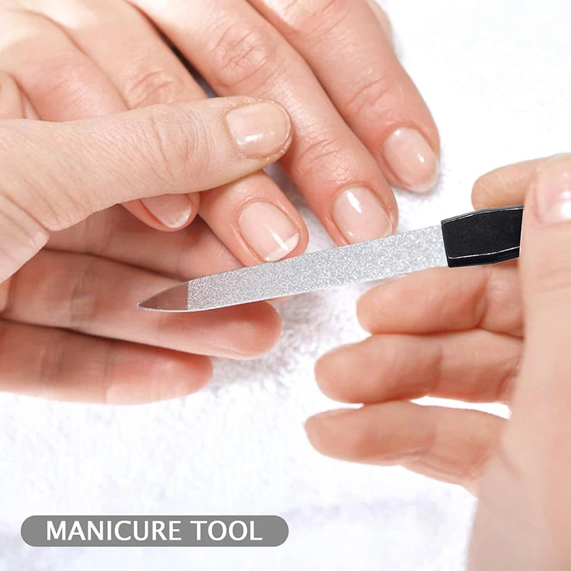 Stainless Steel Double-Sided Nail File 6 in (15 cm) Professional Manicure & Pedicure Tool