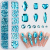 Mini Caviar Beads Nail Art 12-Grid Gold and Silver Micro Ball Charms 0.5–3mm (0.02–0.12in) with Magnetic Picker Pen