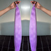 Colorful Synthetic Ponytail Extensions 2-Pack – Long Straight Braided Hairpiece with Elastic Band | High-Temp Fiber
