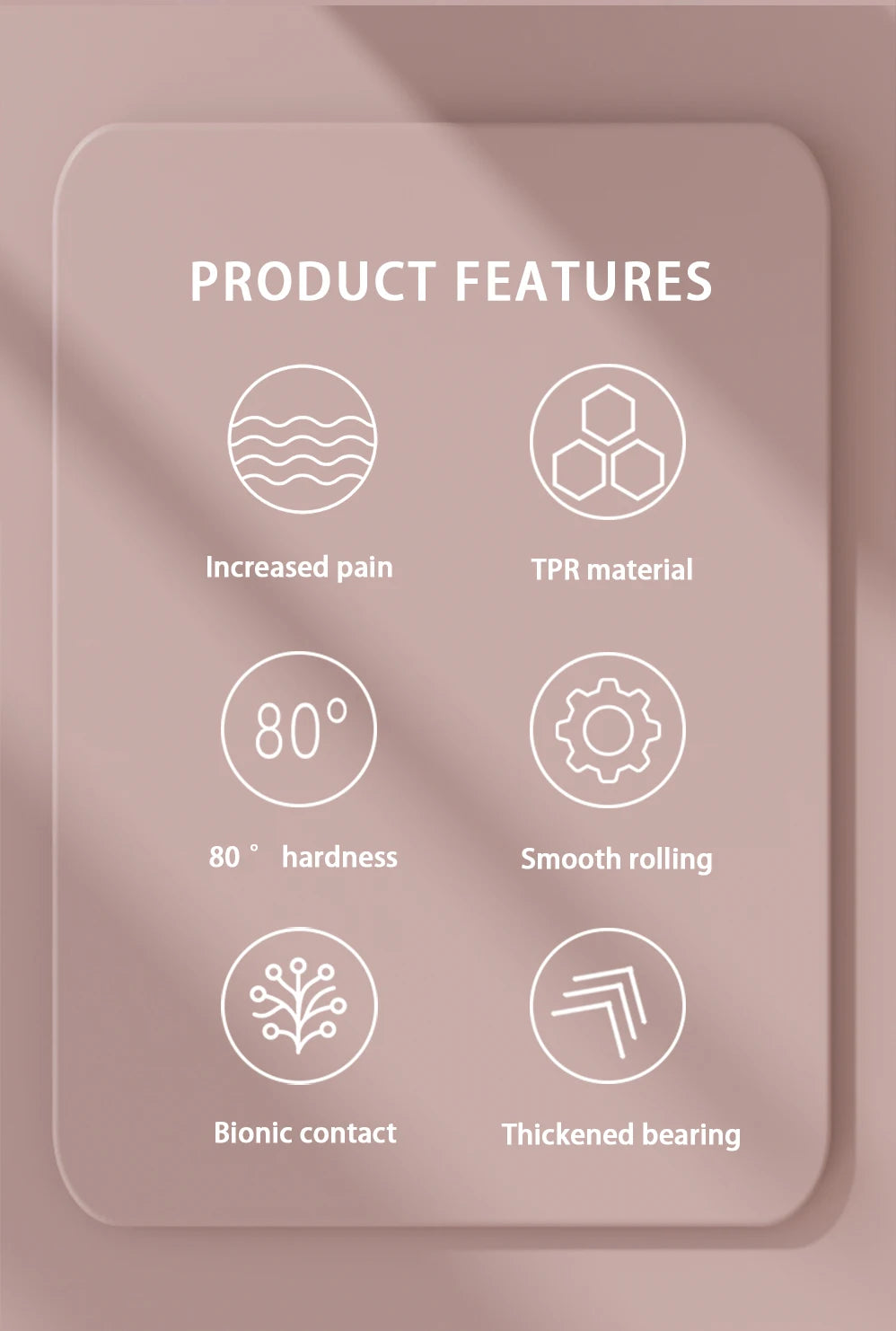 Wolf Tooth Muscle Massage Stick Roller - TPE Deep Tissue Massager for Calves, Thighs, Arms & Forearms, Yoga & Fitness Recovery