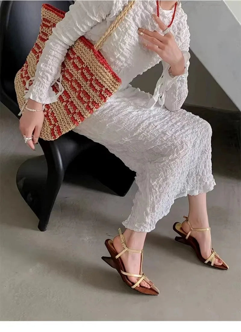 Women's Patent Leather Slingback Sandals - Mid Heel 3–5 cm (1.2–2.0 in) Buckle Strap Wedding & Formal Heels