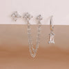 3-Piece Stainless Steel 12-Constellation Birthstone Hoop Earrings Set for Women - 20mm x 15mm (0.79 in x 0.59 in) Cartilage Piercing Jewelry