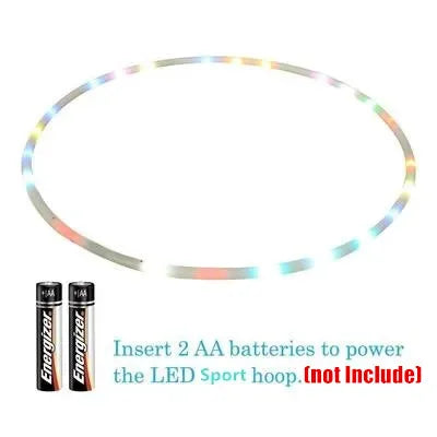LED Glow Hula Hoop (60/70/80/90 cm | 24/28/31/35 in) — Multicolor Light-Up Fitness Hoop for Adults & Kids, Portable Collapsible Core Workout
