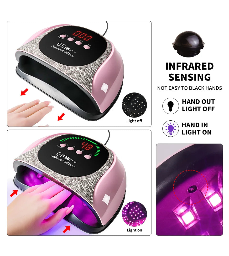57-LED UV/LED Gel Nail Lamp with LCD Timer, Quick-Dry Curing Light for Gel and Acrylic Manicures