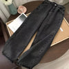 Retro Hip-Hop Stitch Wide-Leg High-Waist Jeans for Women - Loose Casual Korean Streetwear Overalls