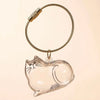 Resin Pet Memorial Keychain Hair Capsule Pendant – Cat & Dog Keepsake