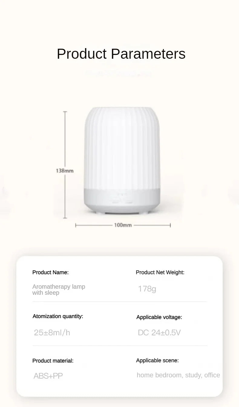 250ml Essential Oil Diffuser Humidifier with Night Light – Automatic Aromatherapy Perfume Diffuser for Bedroom & Office