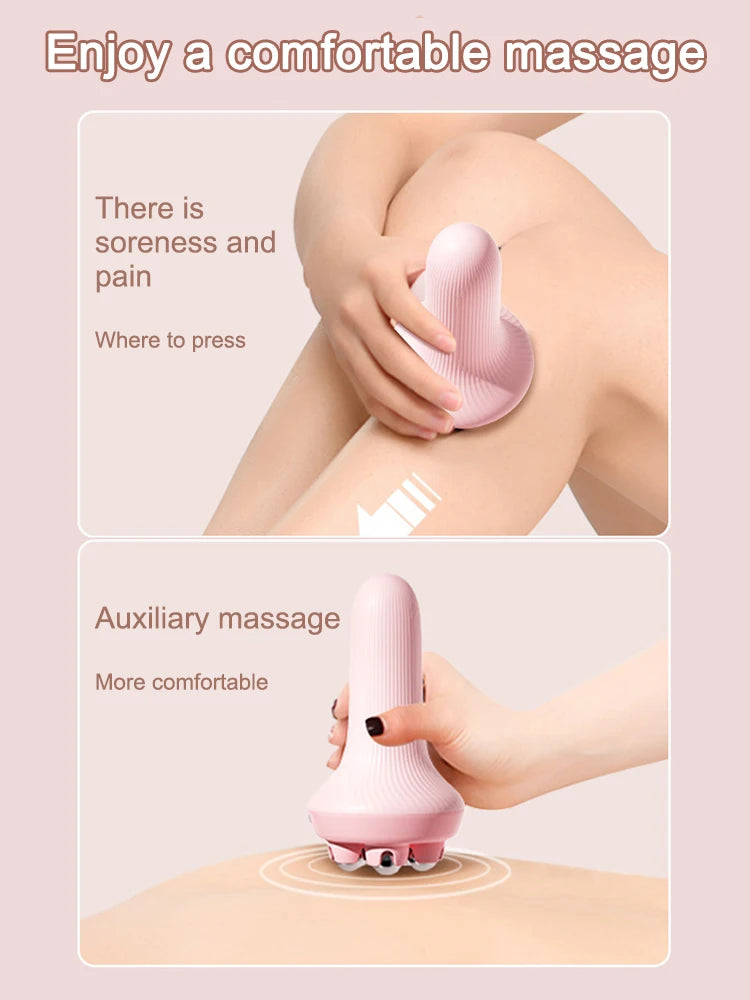 5-Bead Handheld Roller Massager for Legs & Abdomen - Muscle Relief & Abdominal Shaping, 7.5 x 7.5 x 14.5 cm (3 x 3 x 5.7 in)