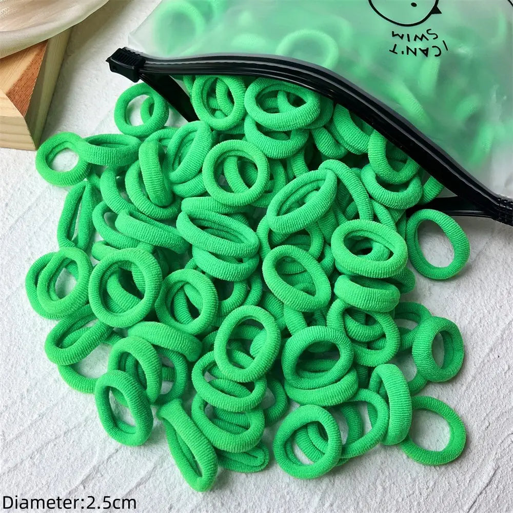 50-Pack No-Damage Elastic Hair Ties for Women & Girls – Seamless Ponytail Holders (Assorted Colors, Includes Black)