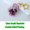 Personalized Acrylic Pet Photo Keychain - Custom Cat & Dog ID Charm, Holographic Name Tag
