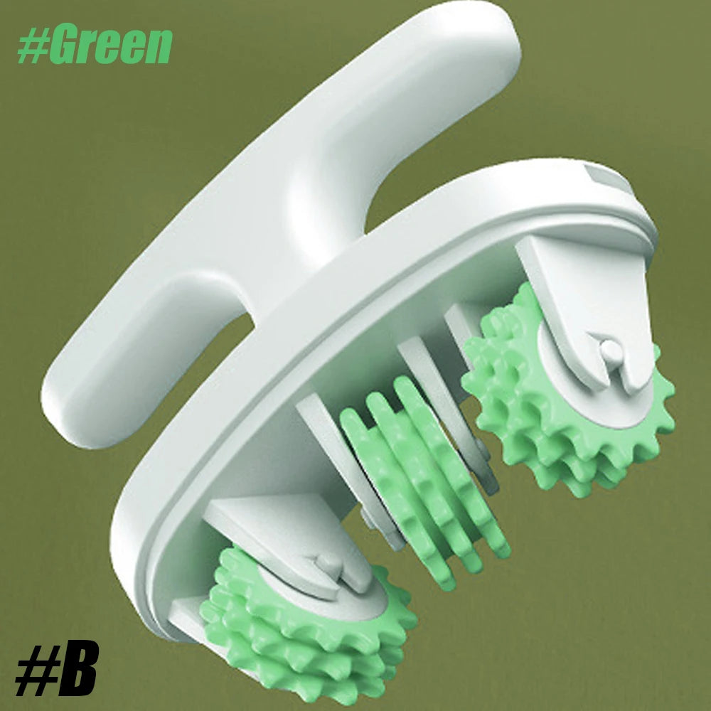 14-Wheel Anticellulite Massage Roller — Full-Coverage Leg & Body Massager for Neck, Shoulders, Abdomen